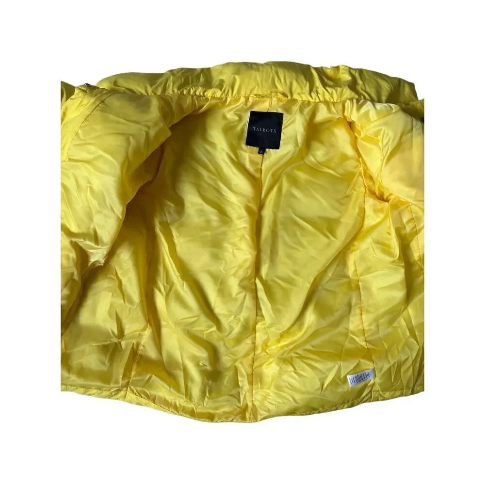 Talbots DOWN ALTERNATIVE PUFFER‎ COAT size S Yellow